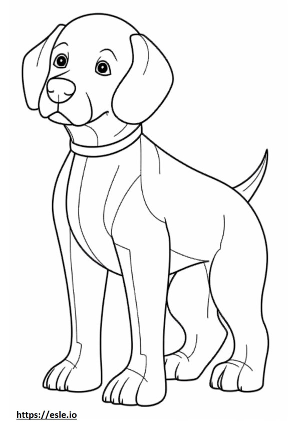 Beaglier baby coloring page