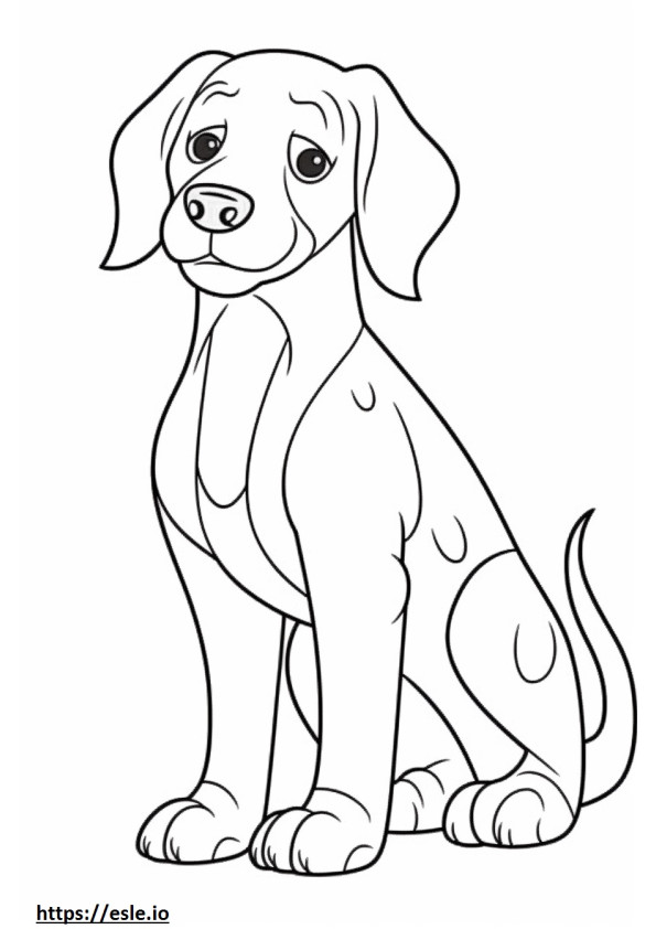 Beaglier baby coloring page