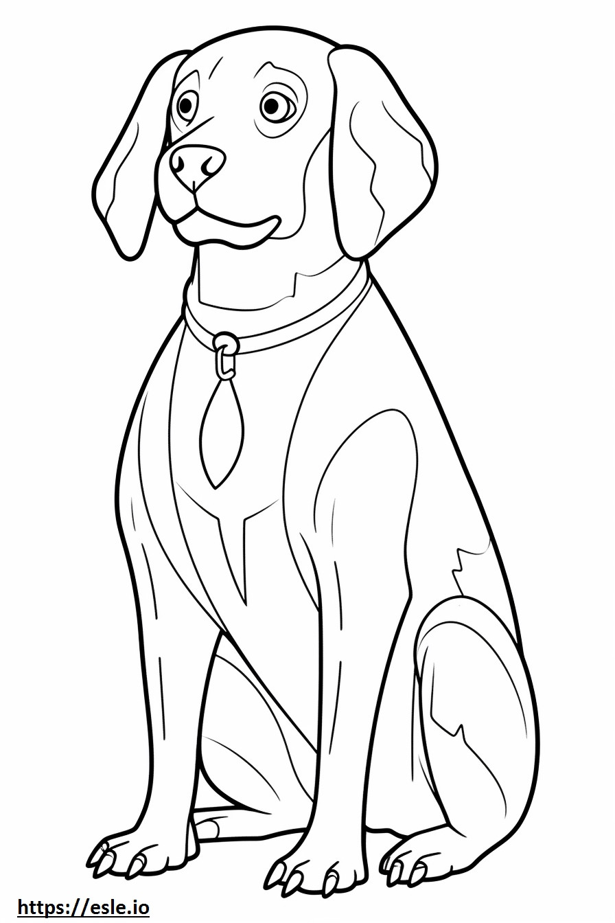 Beaglier cute coloring page
