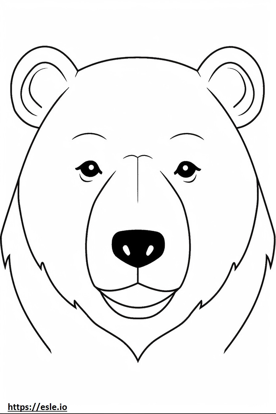 Coloriage Visage d'ours à imprimer