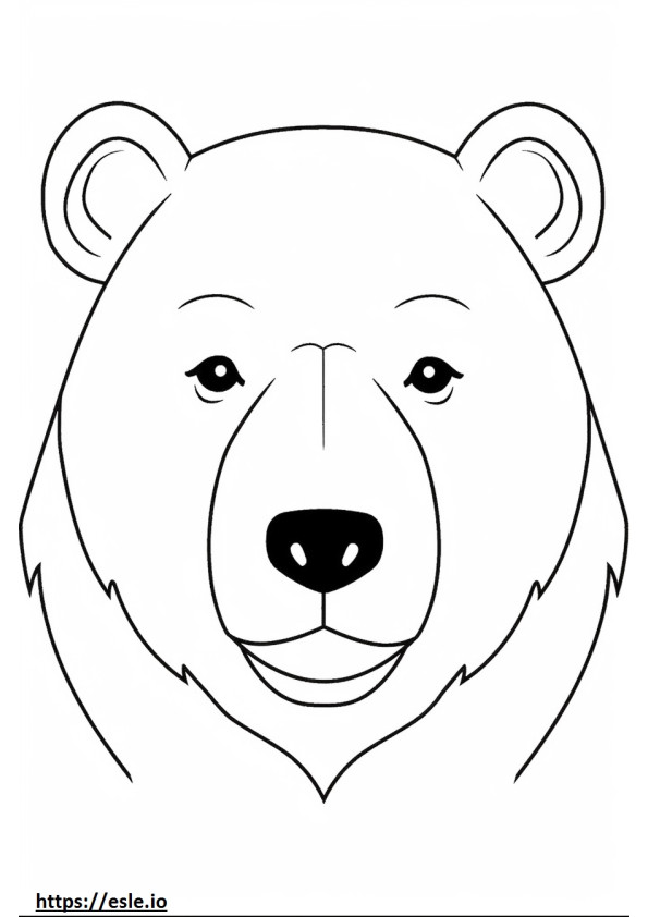 クマの顔 ぬりえ - 塗り絵