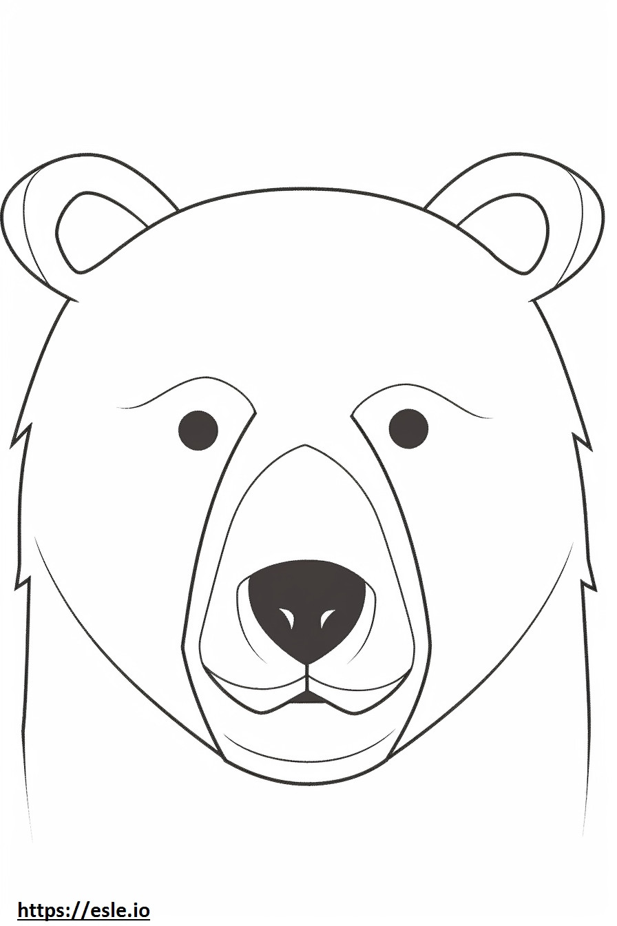 Bear face coloring page