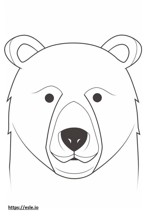 Cara de urso para colorir
