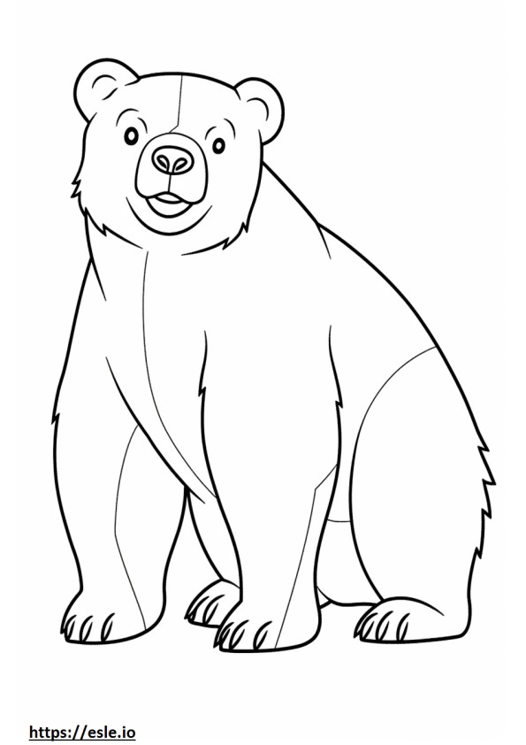 Urso bebê para colorir