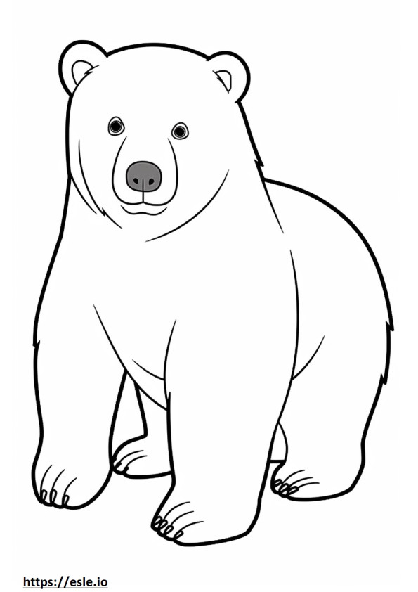 Urso bebê para colorir