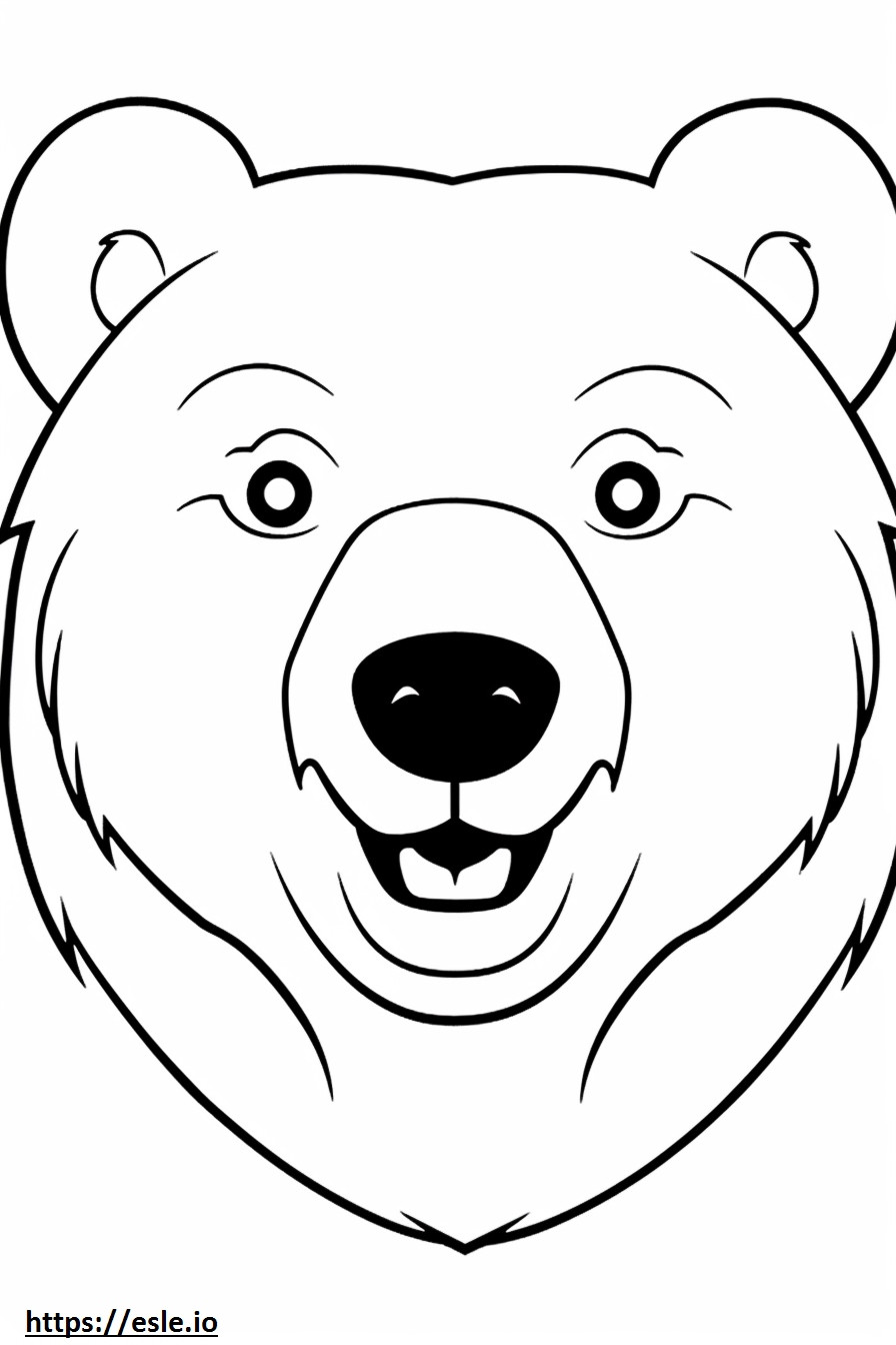 Medve mosoly emoji szinező
