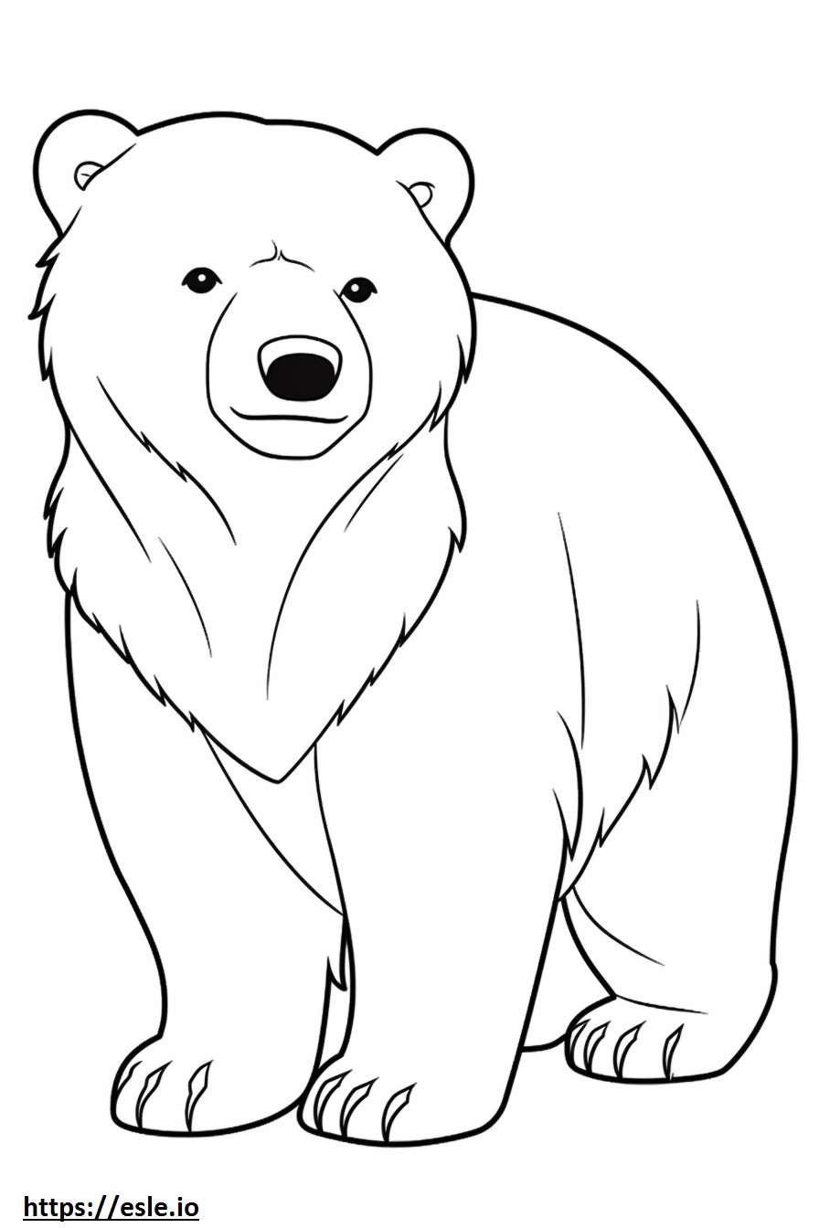 oso bebe para colorear e imprimir