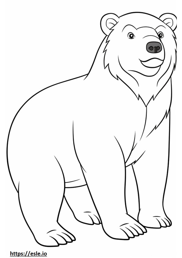 クマの漫画 ぬりえ - 塗り絵