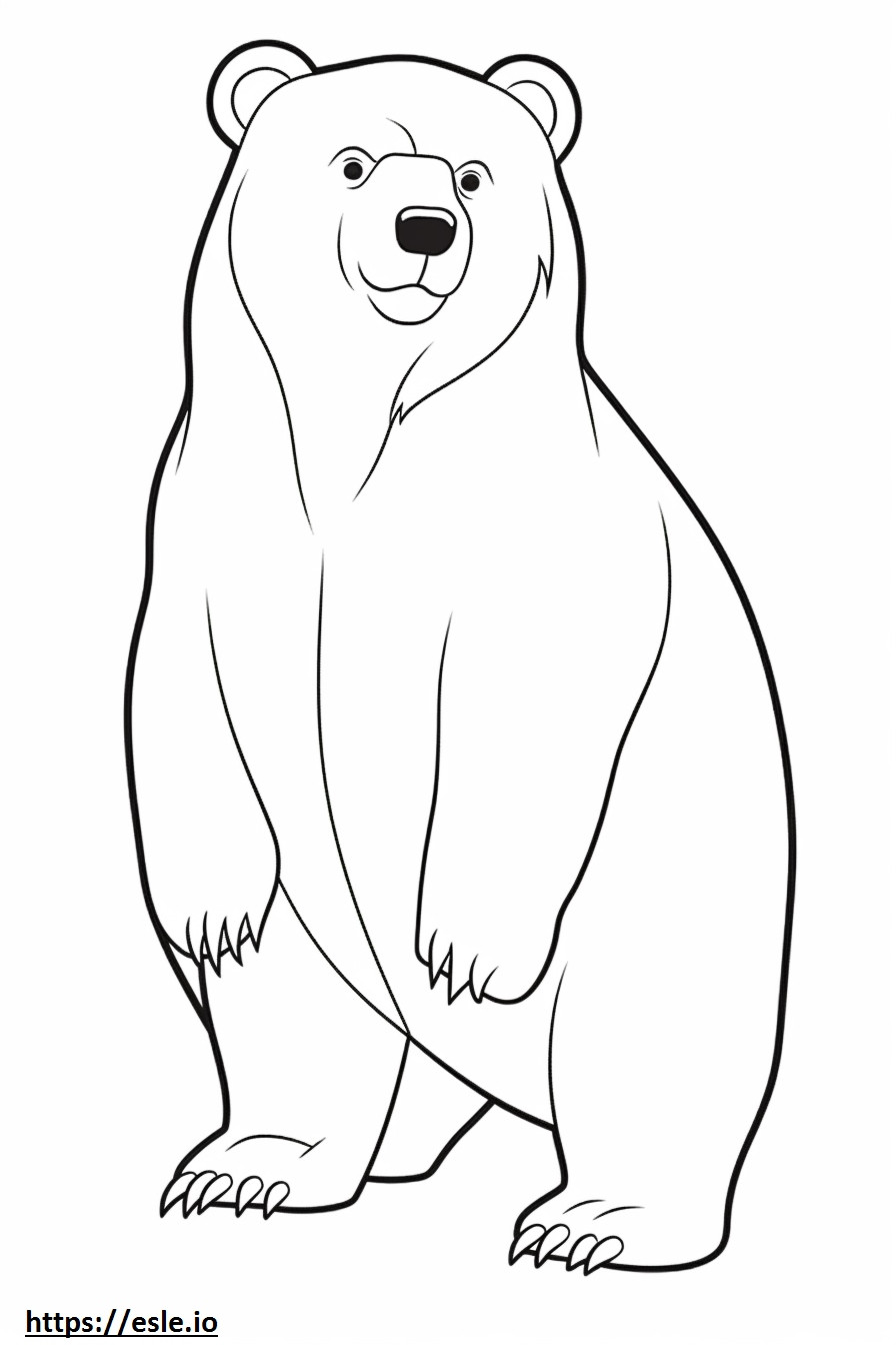 Söpö karhu värityskuva
