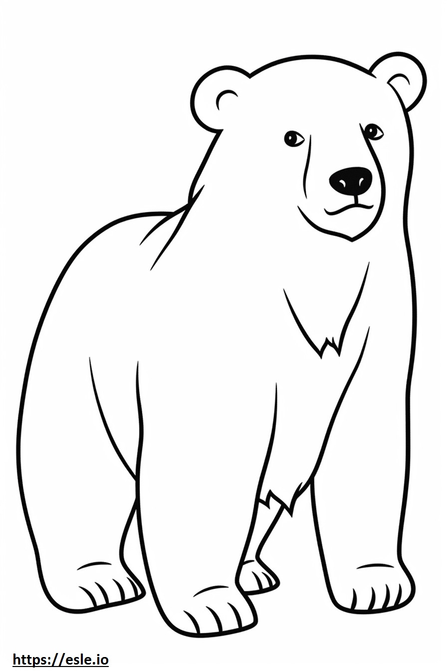 oso lindo para colorear e imprimir