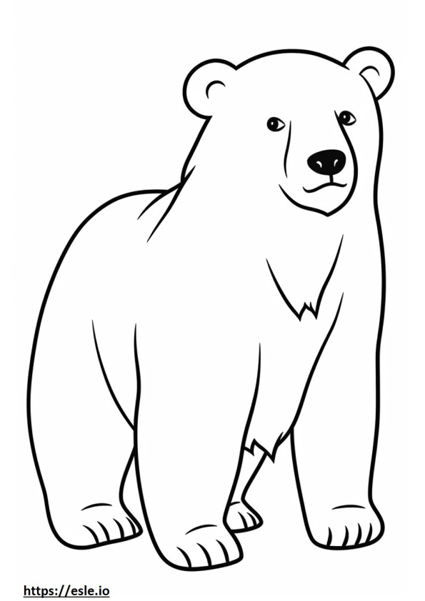 Urso fofo para colorir