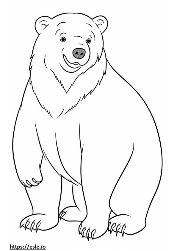 Ursul fericit de colorat