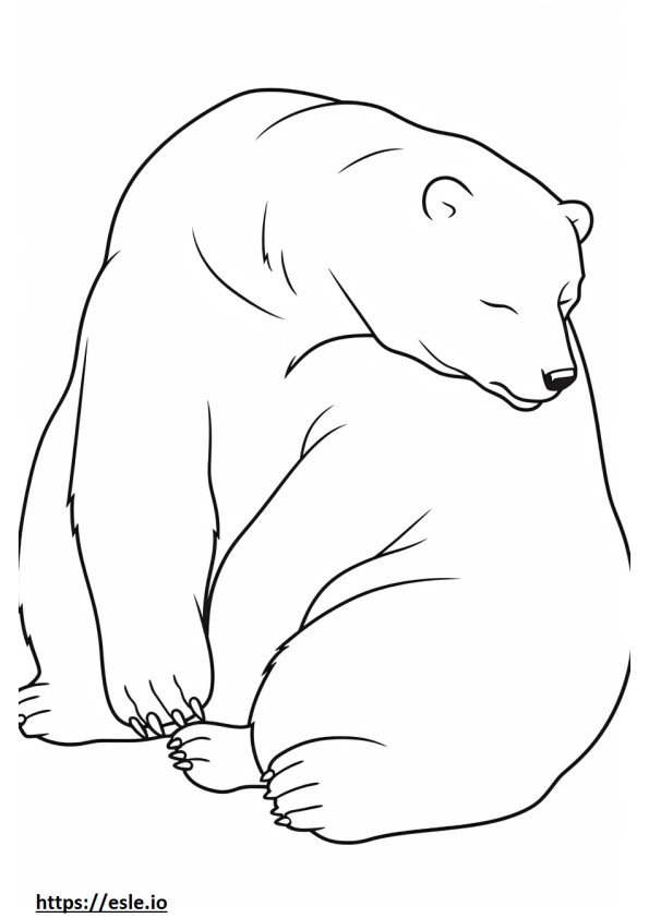 oso durmiendo para colorear e imprimir