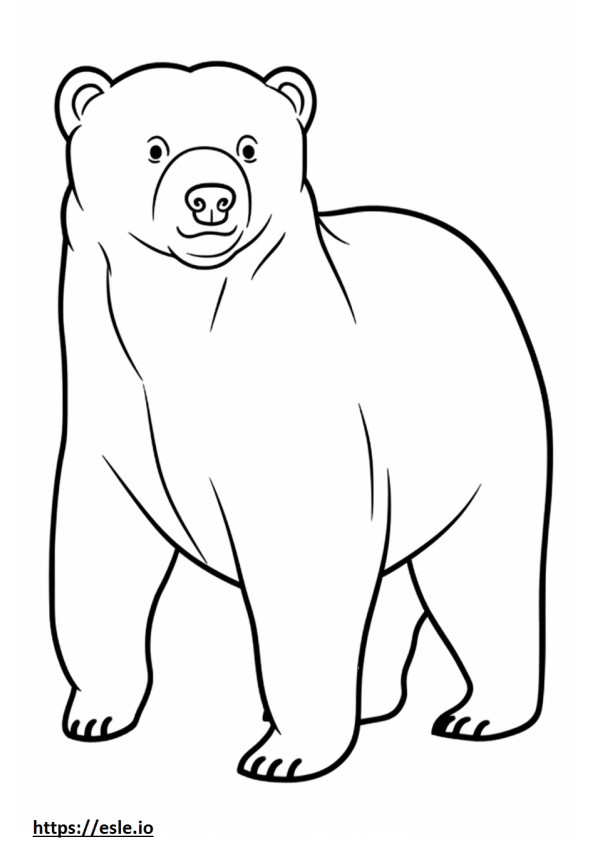 Bear happy coloring page