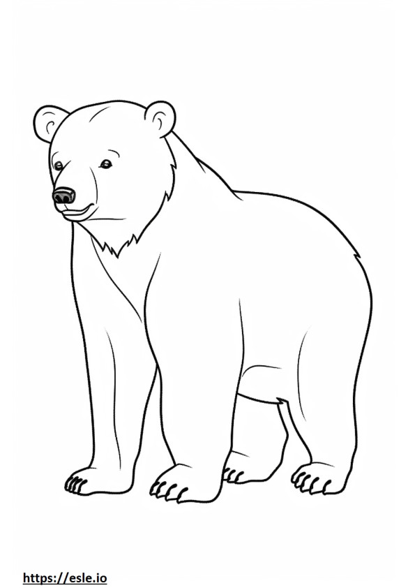 Karhu leikkii värityskuva