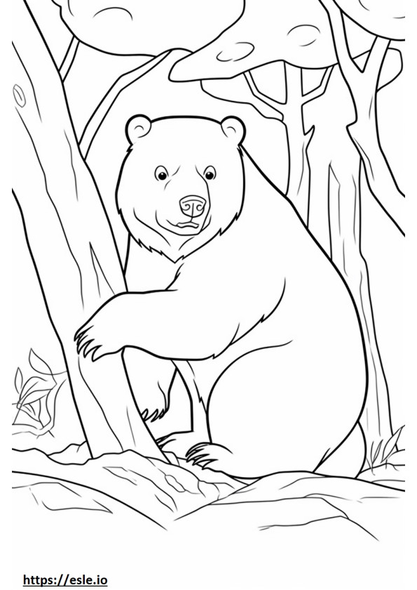 Bear Playing coloring page