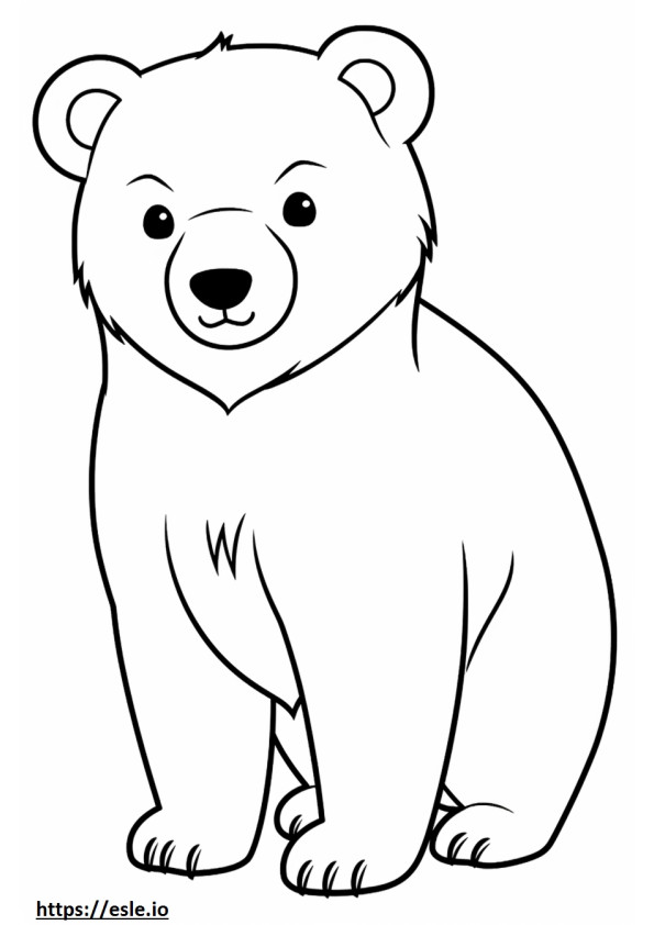 Bear Kawaii coloring page