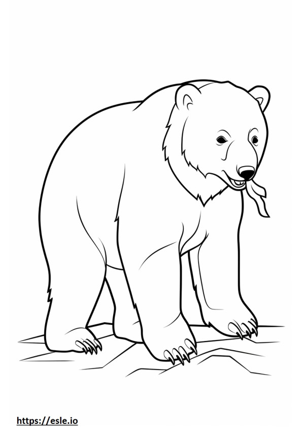 oso jugando para colorear e imprimir