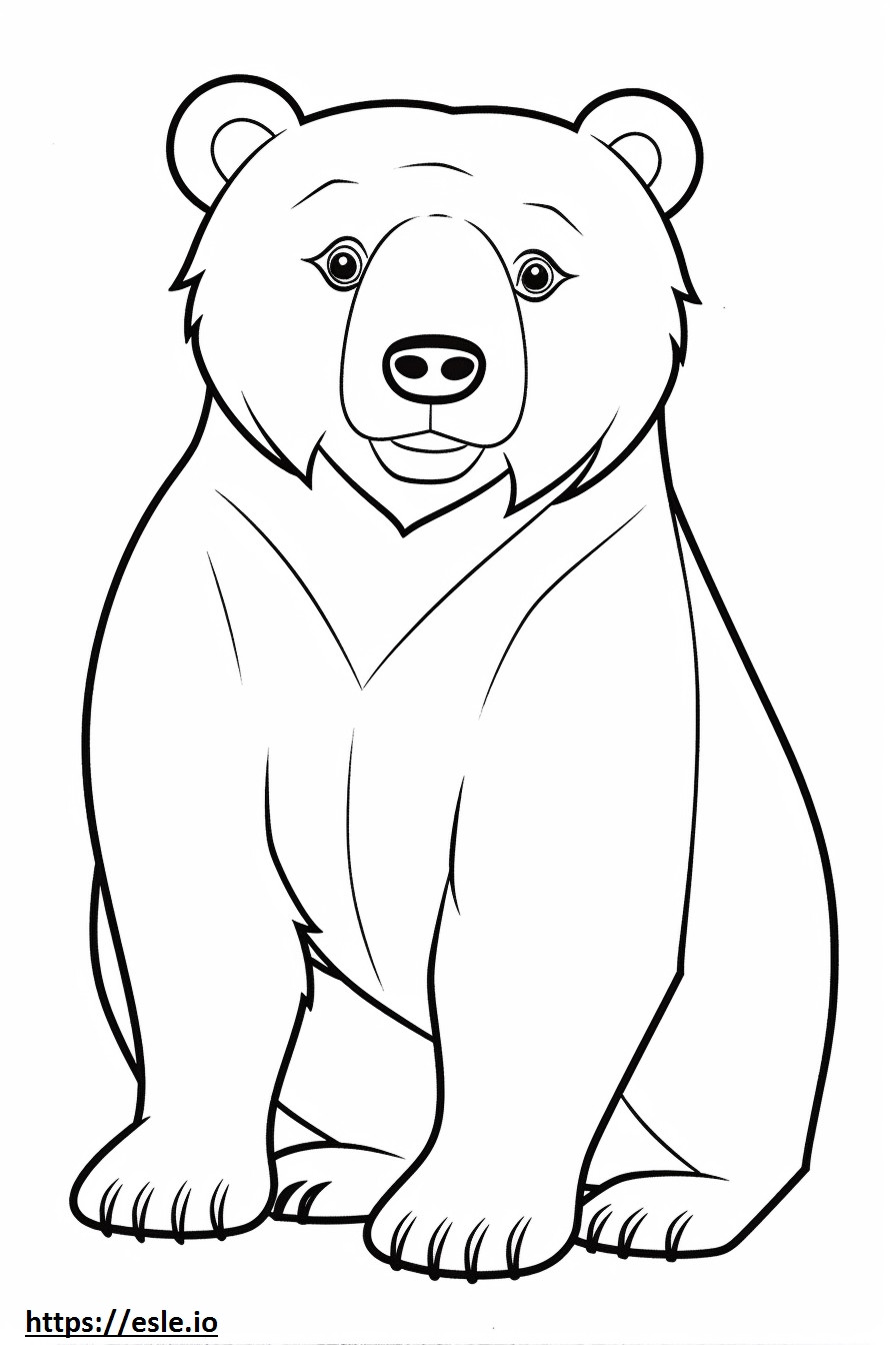 Coloriage Respectueux des ours à imprimer
