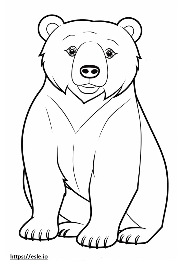 Coloriage Respectueux des ours à imprimer