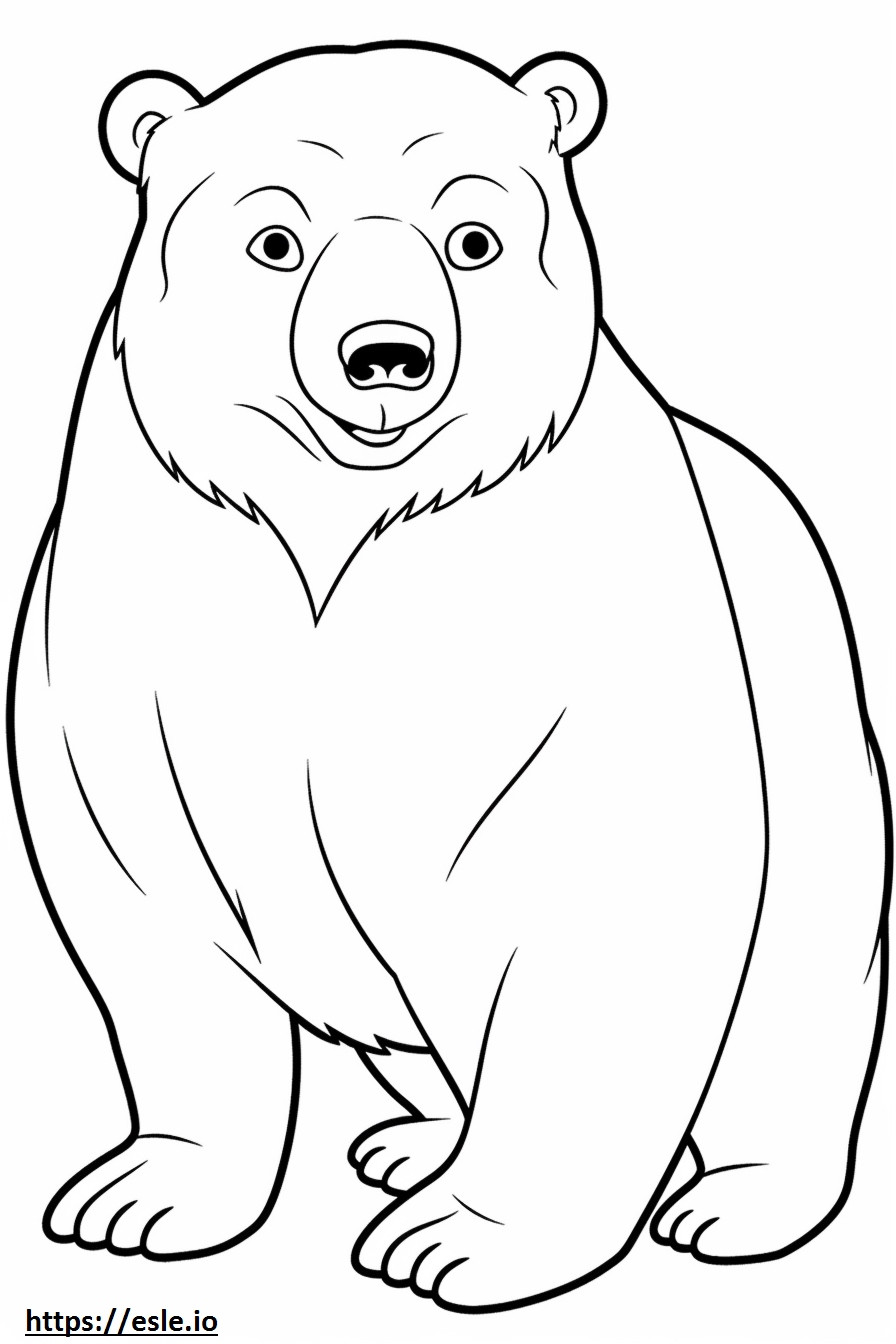 Amigável ao Urso para colorir