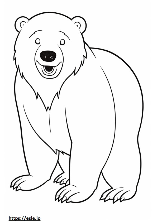 Amigável ao Urso para colorir