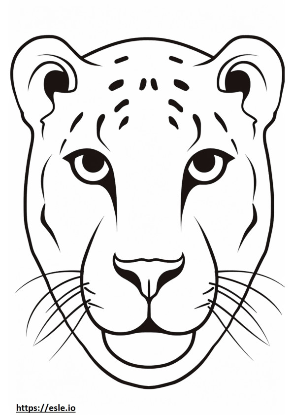 Beaski face coloring page