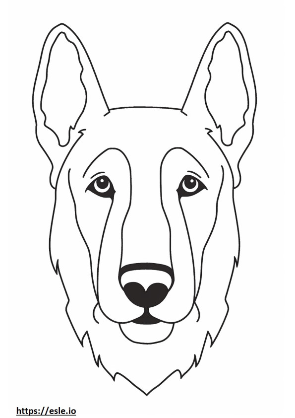 Beauceron face coloring page
