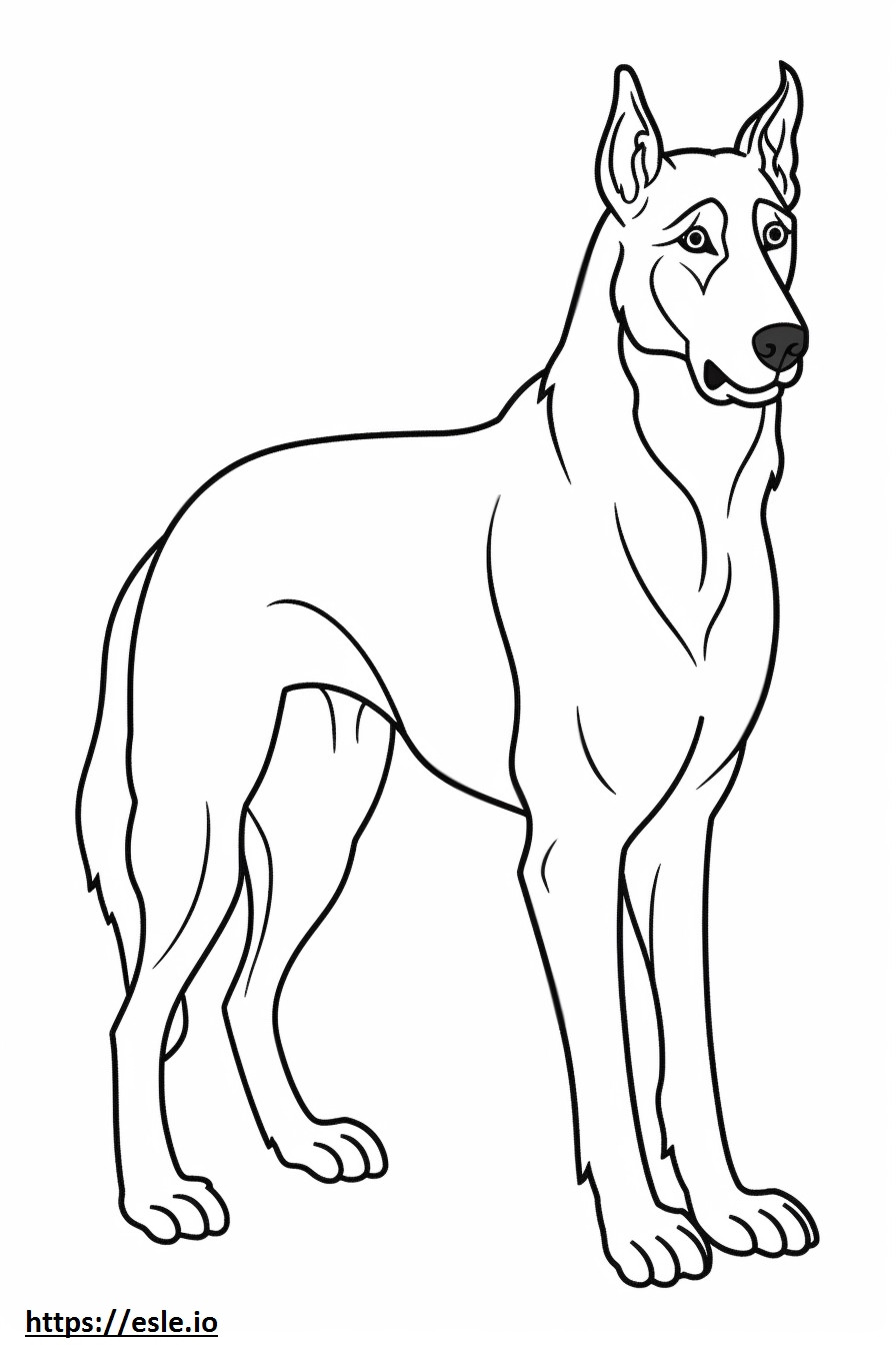 Beauceron cartoon coloring page