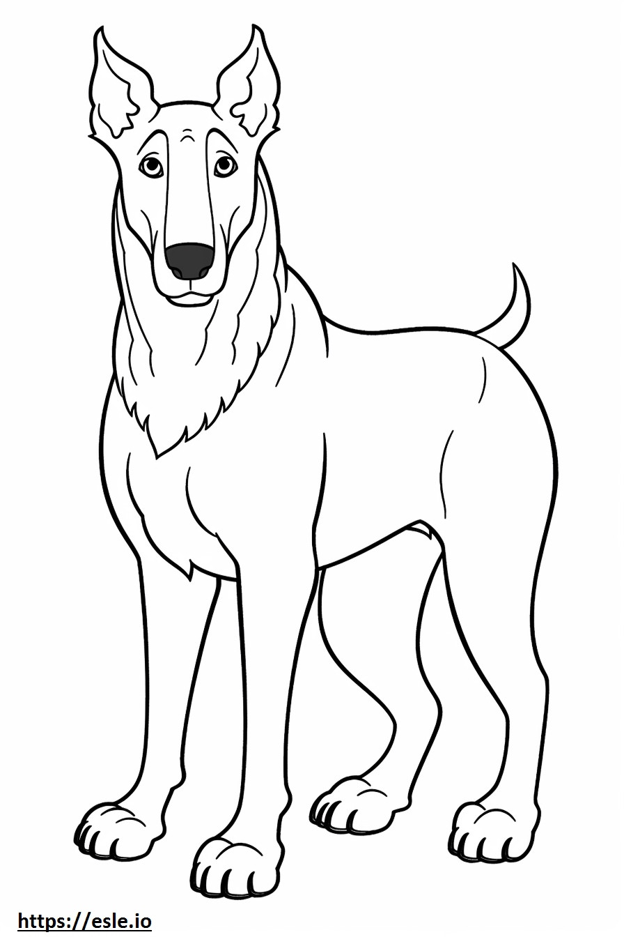 Beauceron cartoon coloring page