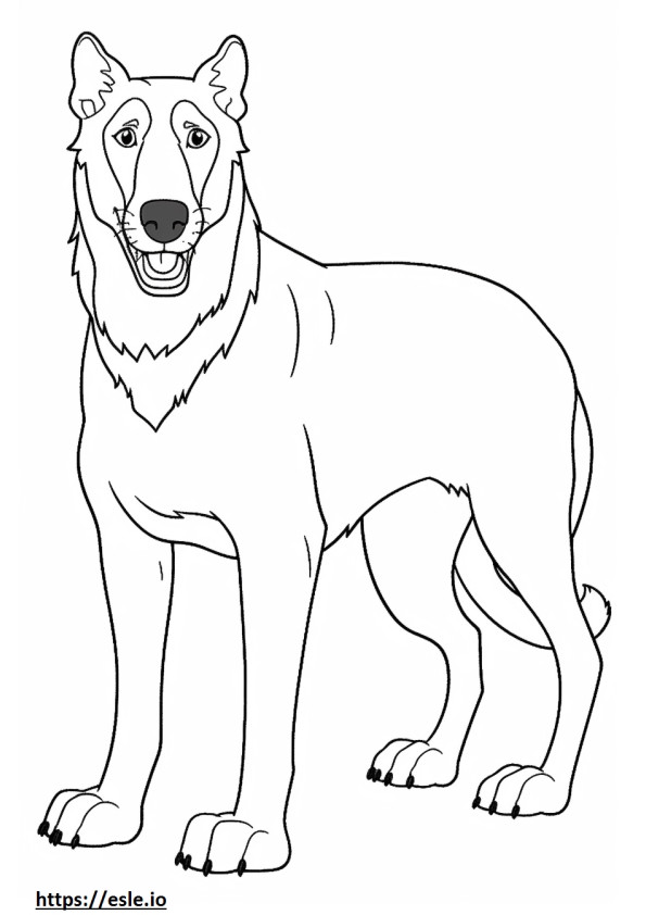 Beauceron happy coloring page