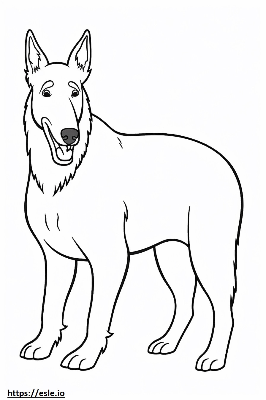 Beauceron happy coloring page