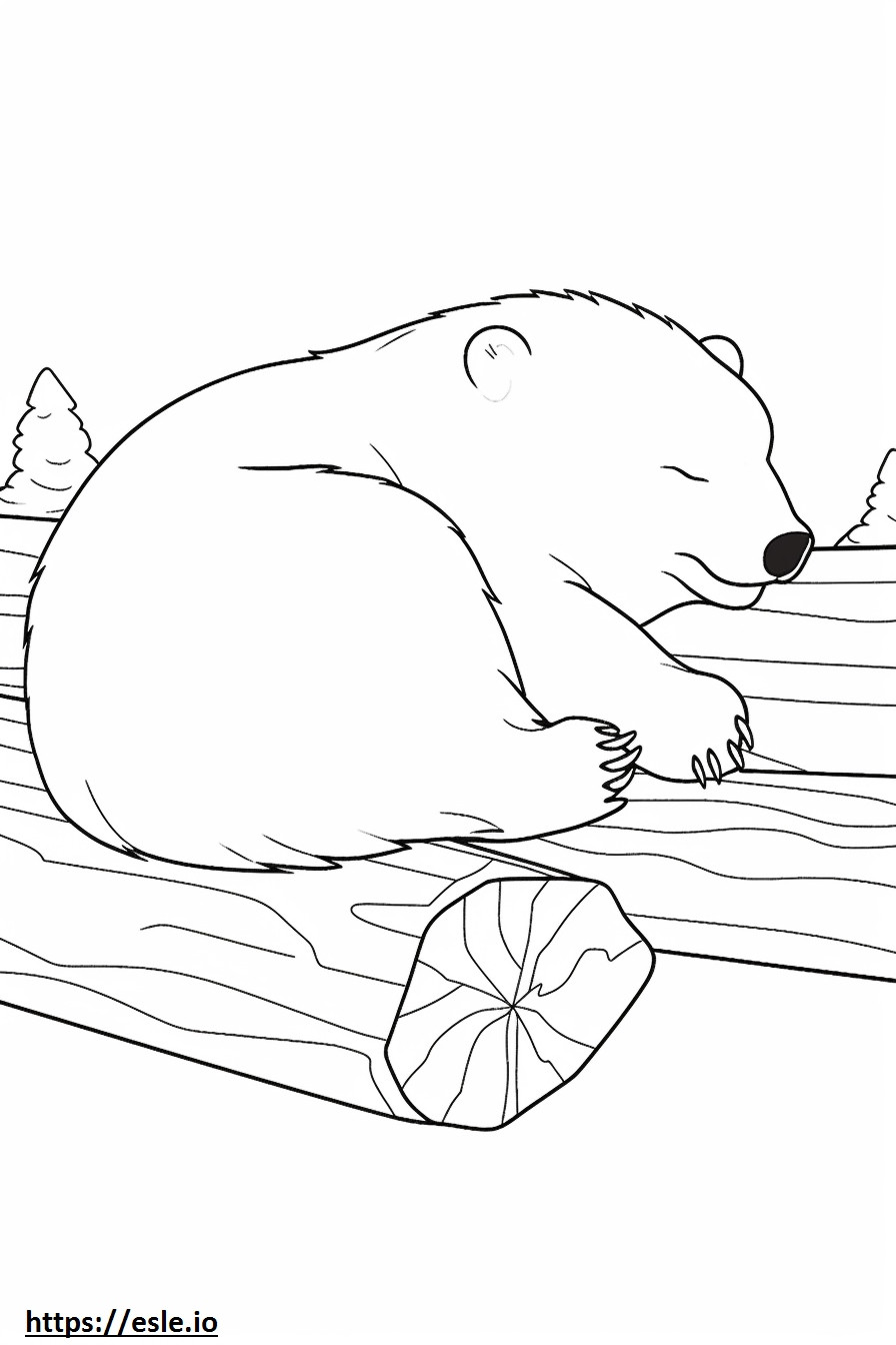 Beaver Sleeping coloring page