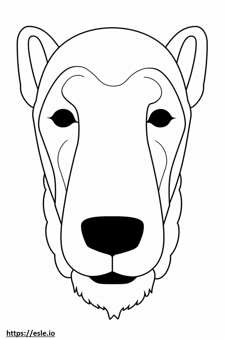 Coloriage Visage du Bedlington Terrier à imprimer
