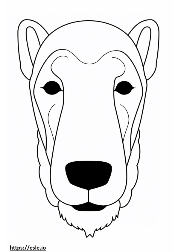 Cara de Bedlington Terrier para colorear e imprimir