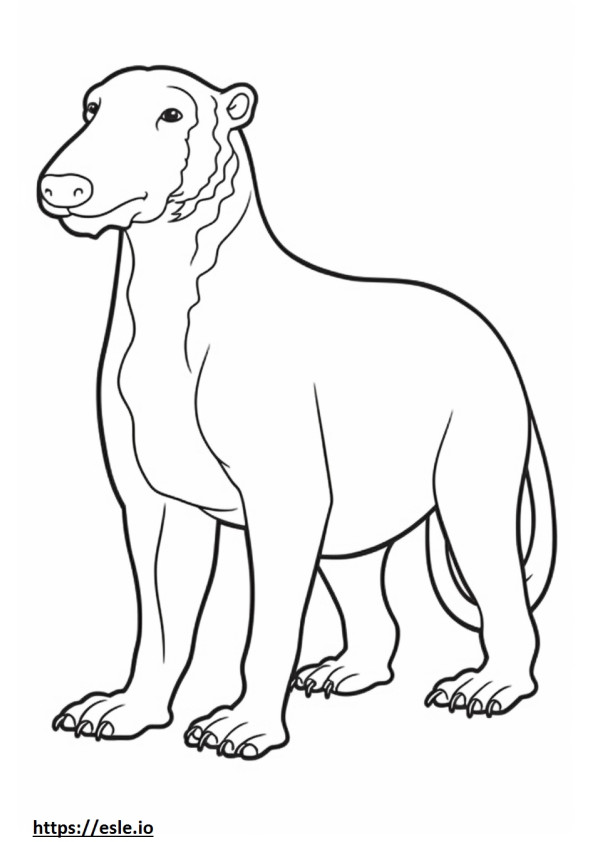 Bedlington terrier de cuerpo completo para colorear e imprimir