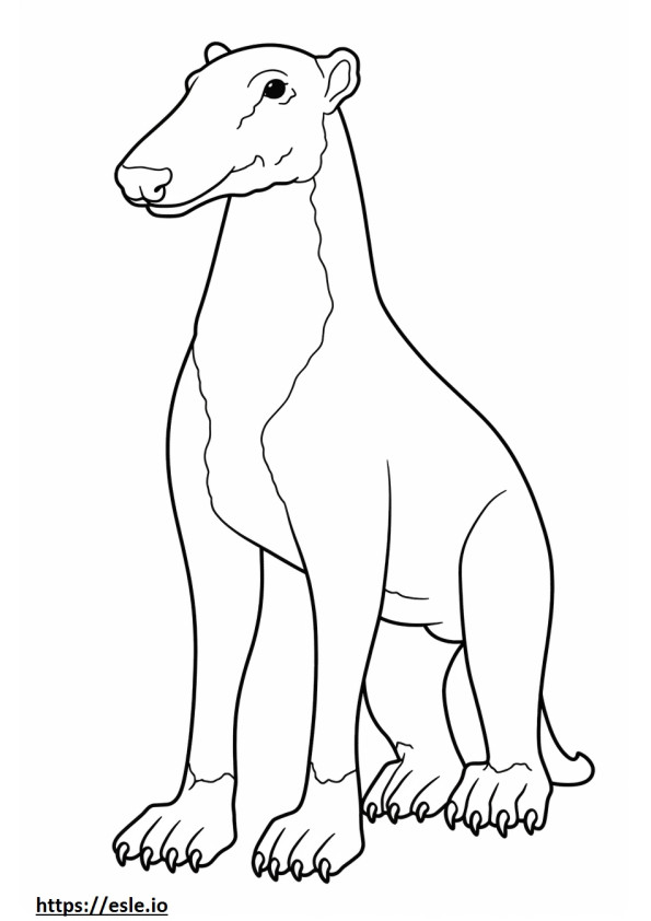 Bedlington Terrier full body coloring page