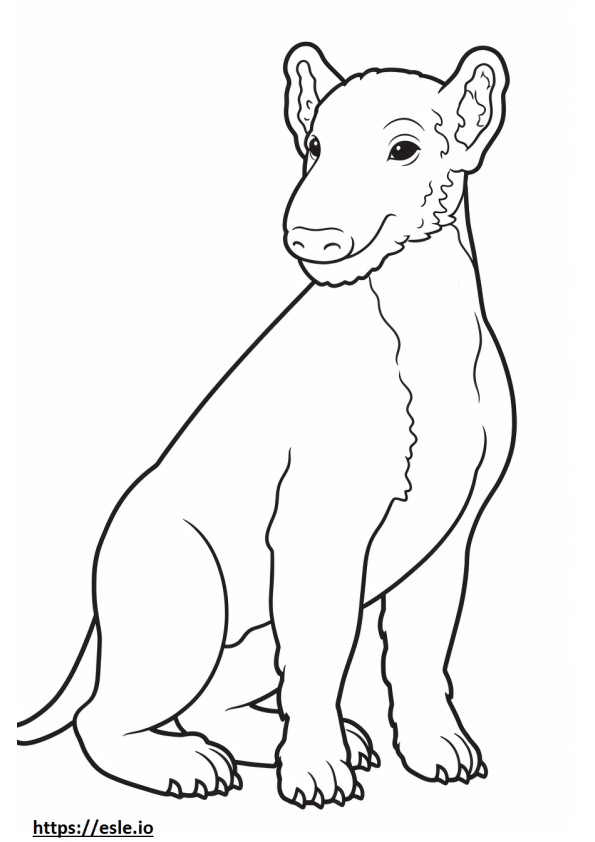 Bedlington Terrier baby coloring page