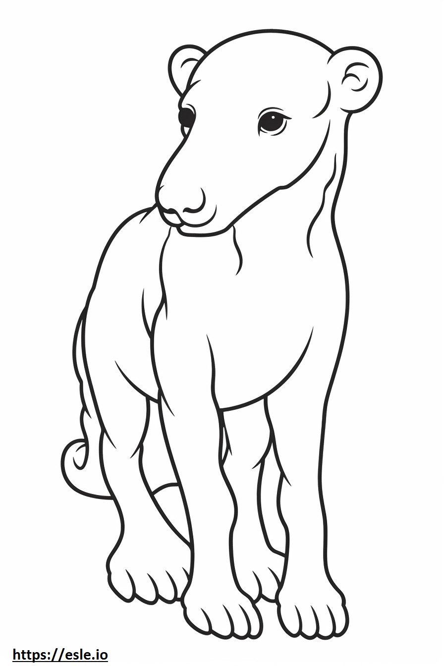 Bedlington Terrier baby coloring page