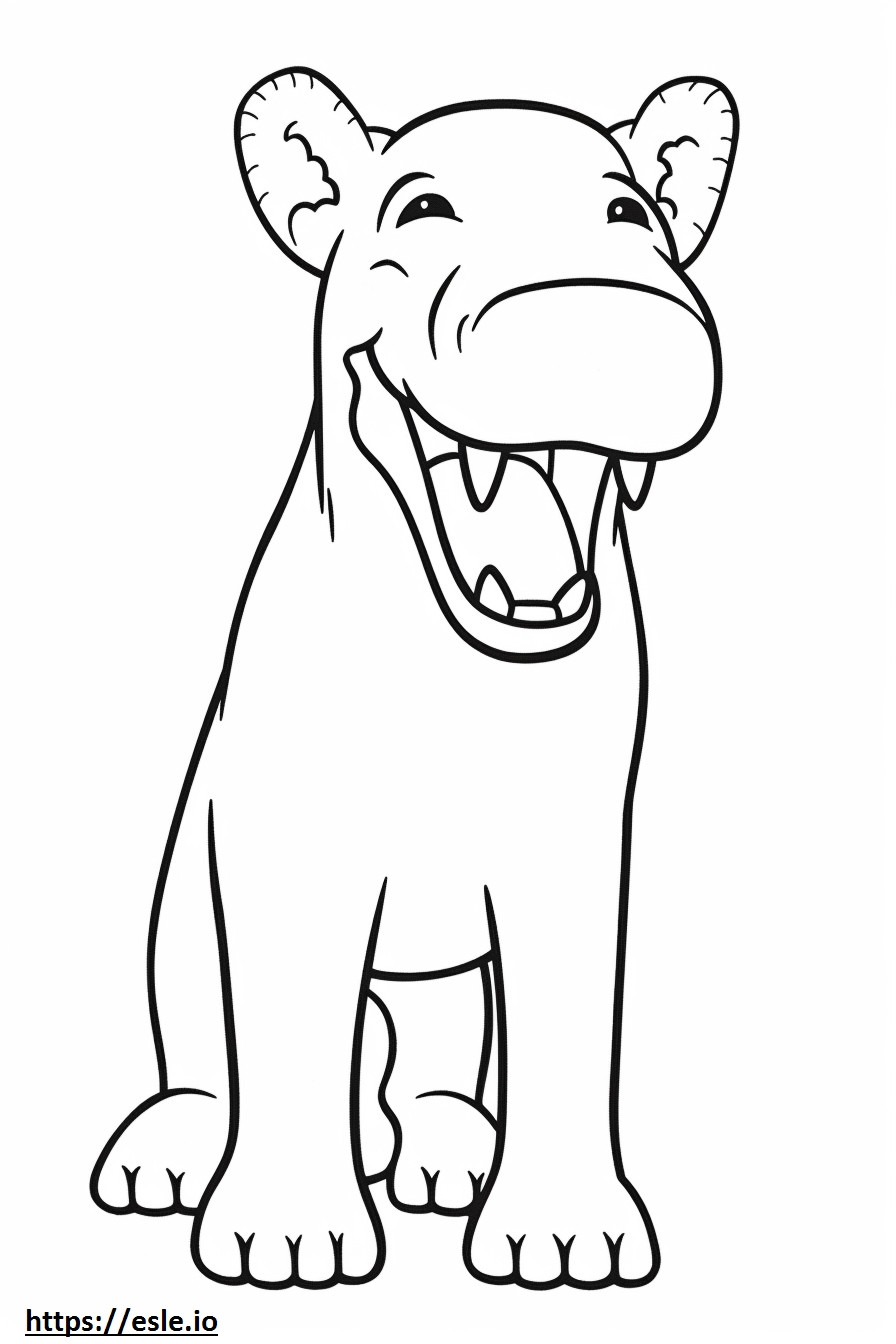 Emoji senyum Bedlington Terrier gambar mewarnai
