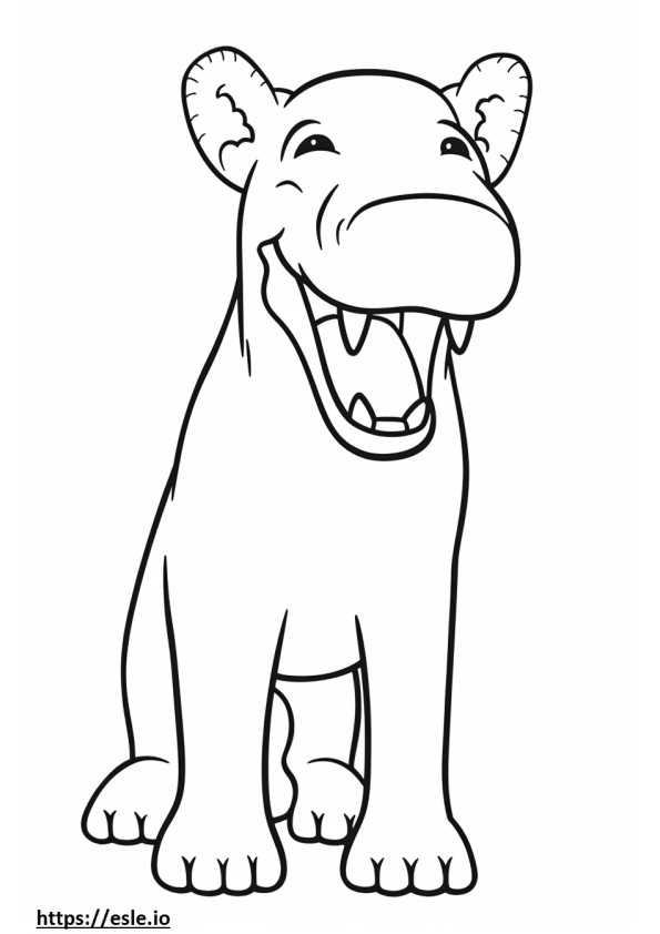 Emoji de sorriso de Bedlington Terrier para colorir