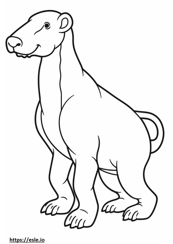 Bedlington Terrier lucu gambar mewarnai