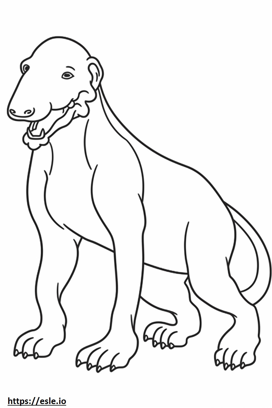 Bedlington Terrier happy coloring page