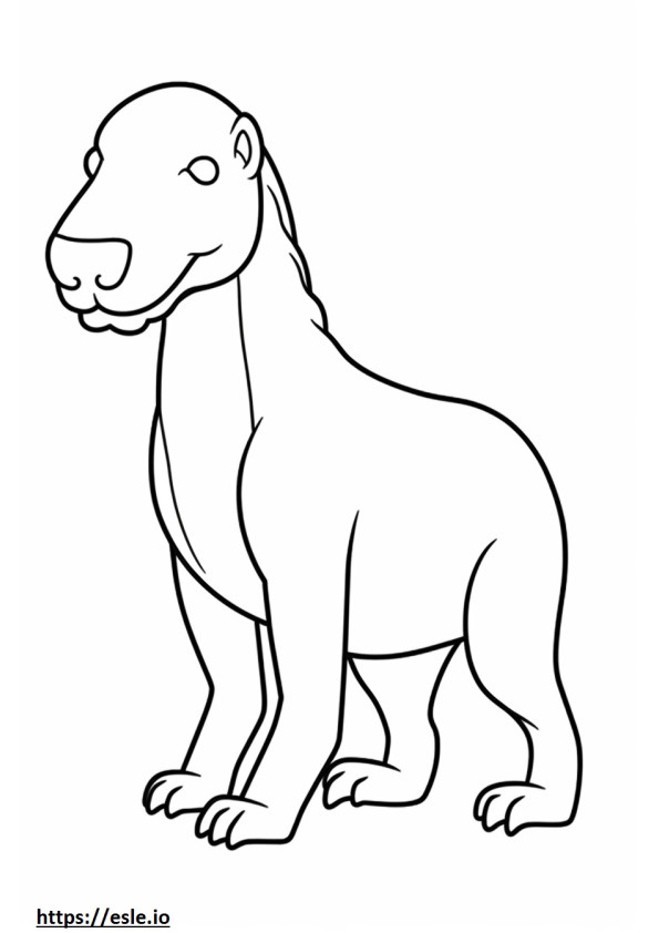Bedlington terrier feliz para colorear e imprimir