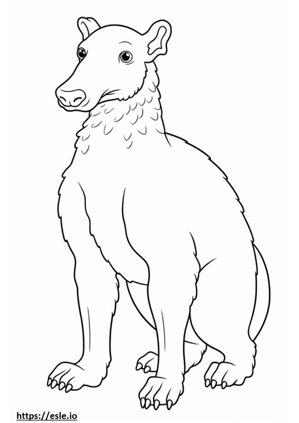 Bedlington Terrier Playing coloring page