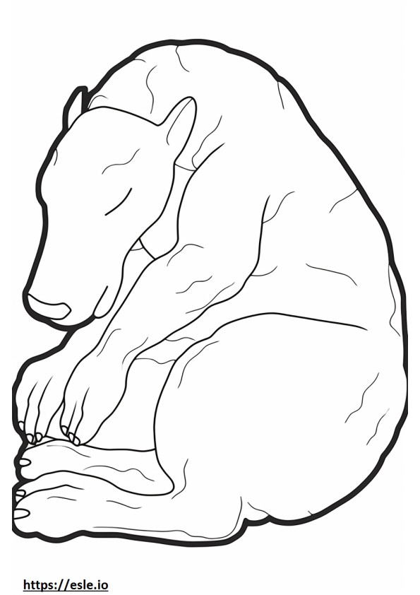 Bedlington Terrier Sleeping coloring page
