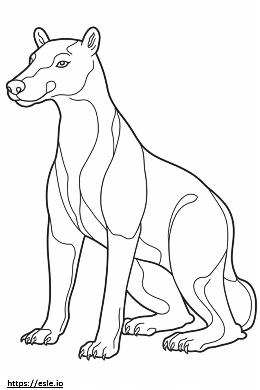 Coloriage Bedlington Terrier jouant à imprimer