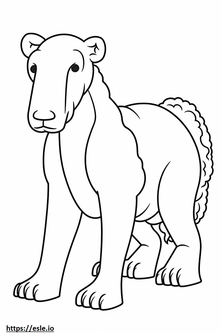 Bedlington Terrier Kawaii para colorir