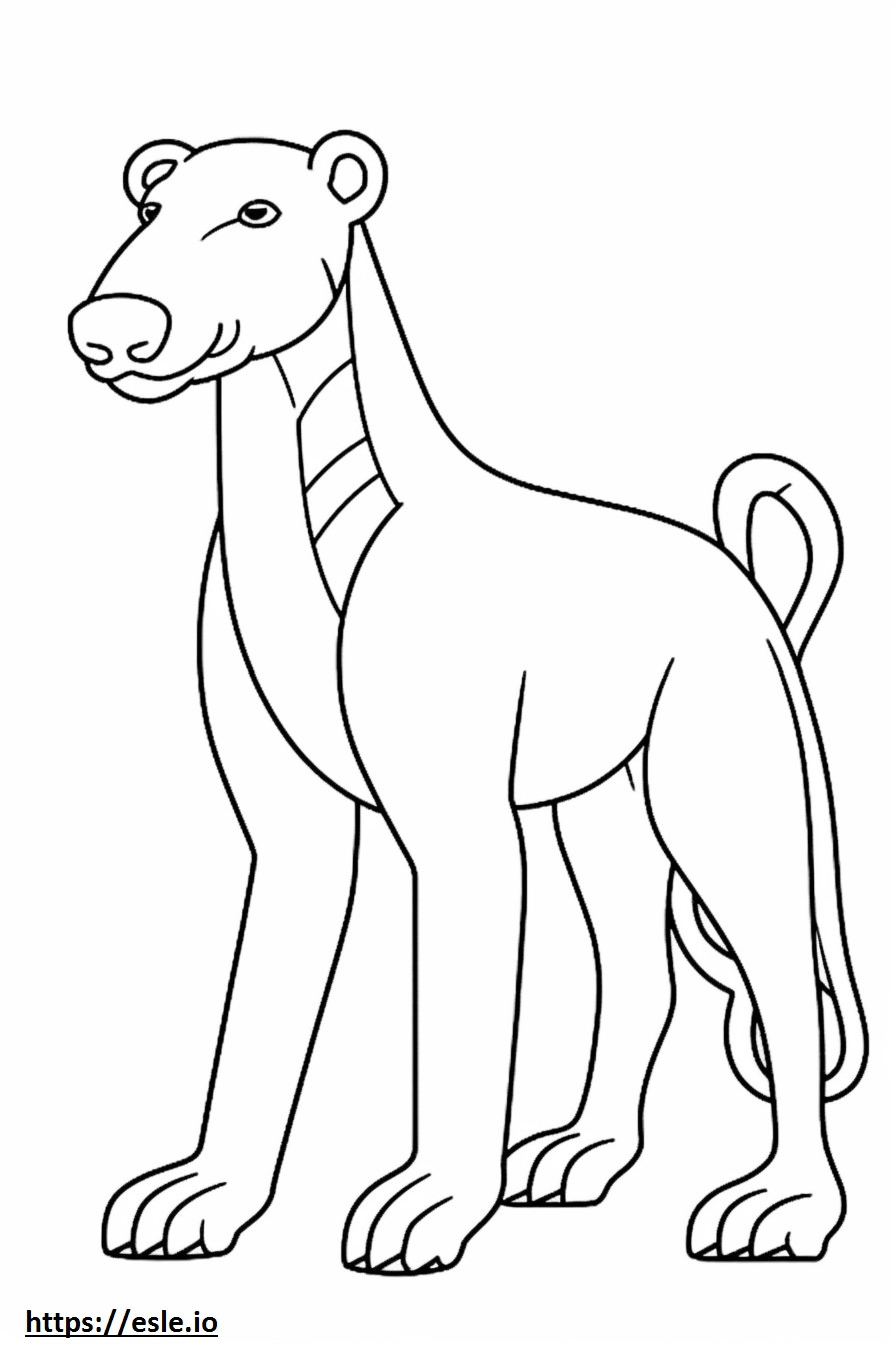 Bedlington Terrier amigável para colorir