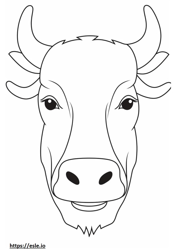 Beefalo face coloring page